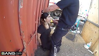 Screw the Cops - Latina bad girl afoul sucking a cops Hawkshaw