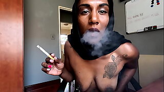 Desi in hijab smoking for ages c in depth wearing nipple clamps