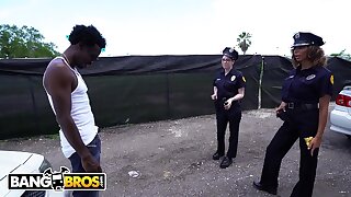 BANGBROS - Lucky Suspect Gets Tangled Up Connected with Some Super Sexy Feminine Cops